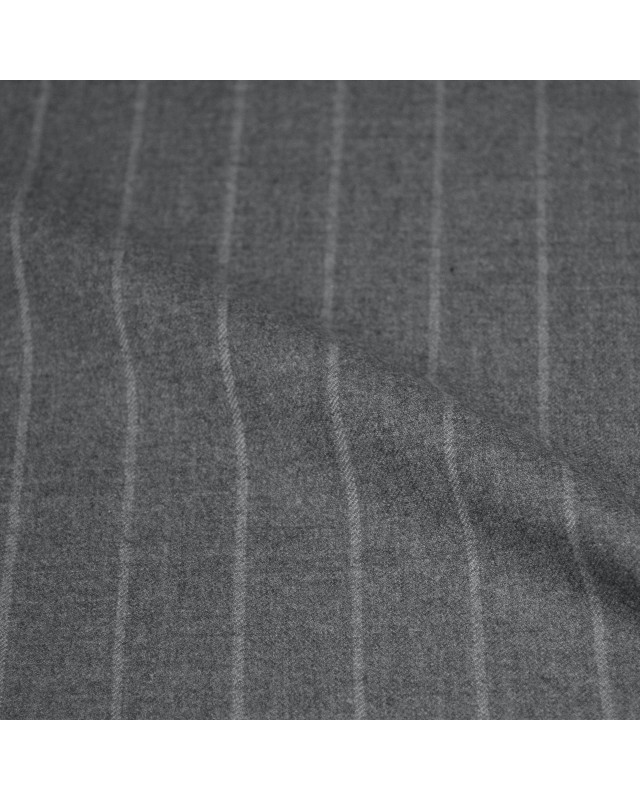 Grey Big Chalk Striped Flannel Pants