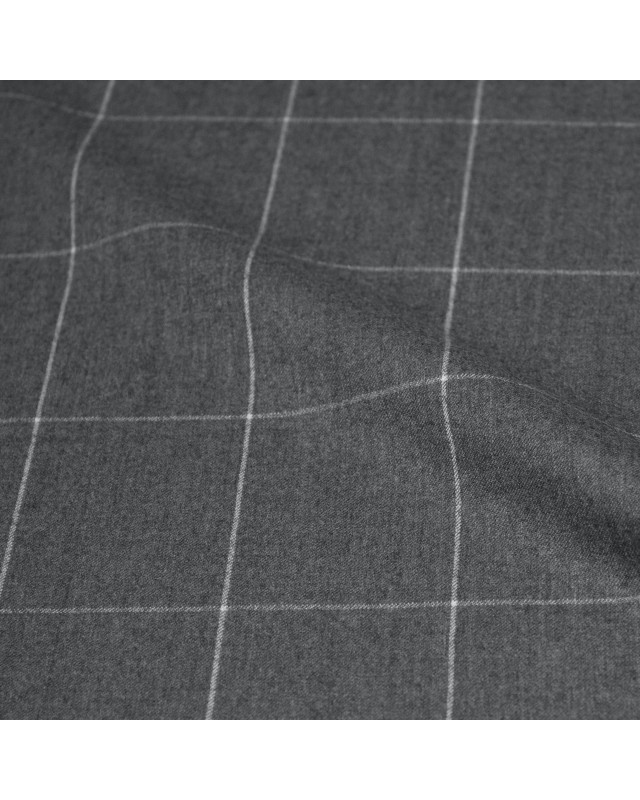 Grey White Big Windows Flannel Pants