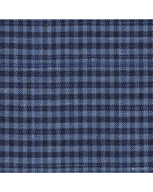 Blue 25083 - Wool Silk Linen Pants