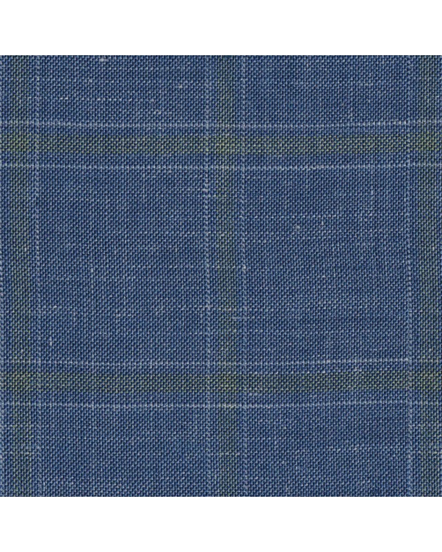Blue 25086 - Wool Silk Linen Pants