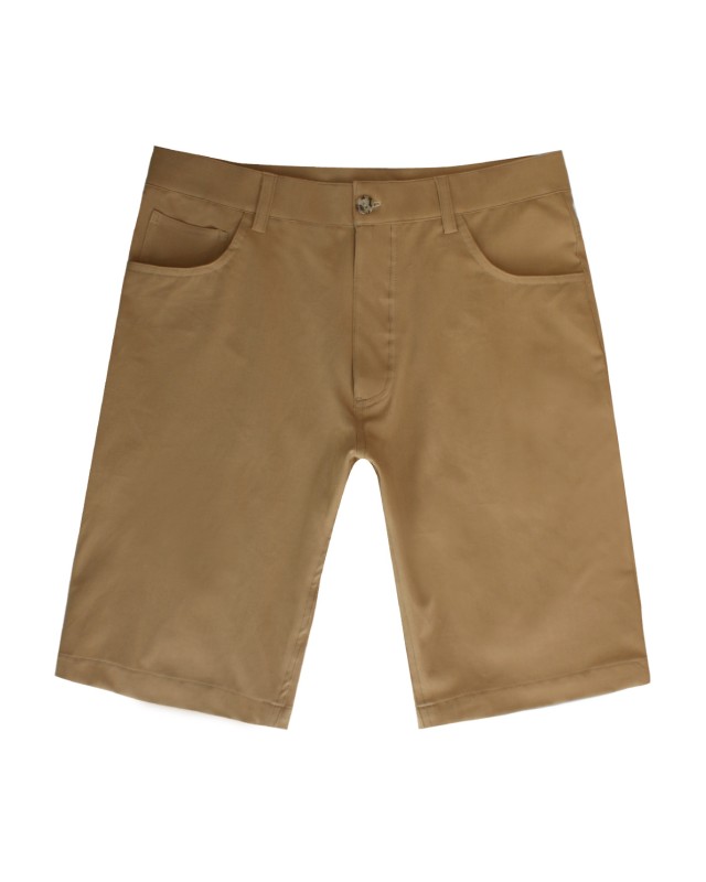 กางเกงขาสั้นสีน้ำตาล Cotton-Spandex