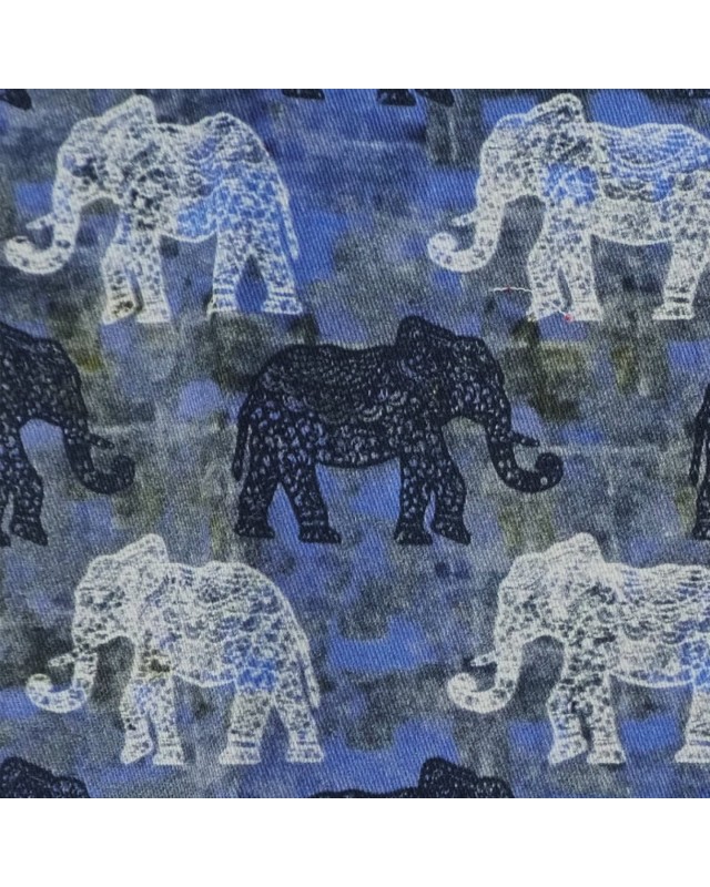 Blue PRT2323 - 100% cotton printed shirts