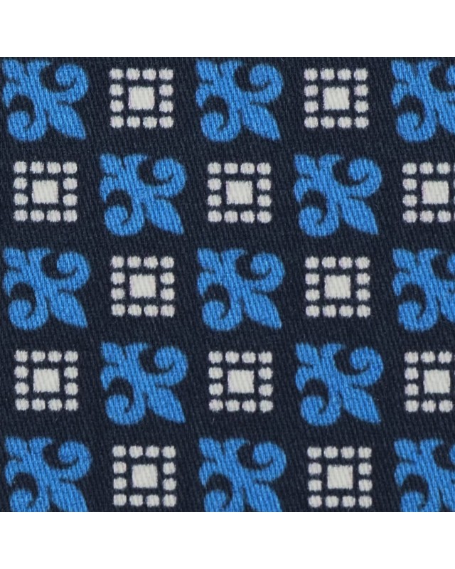 Blue PRT2358 - 100% cotton printed shirts