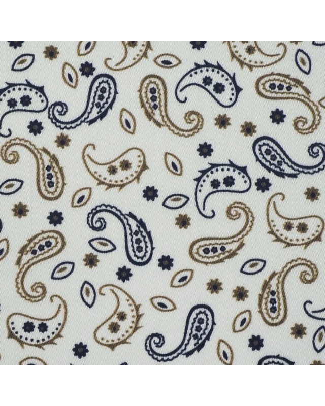 Cream PRT2367 - 100% cotton printed shirts