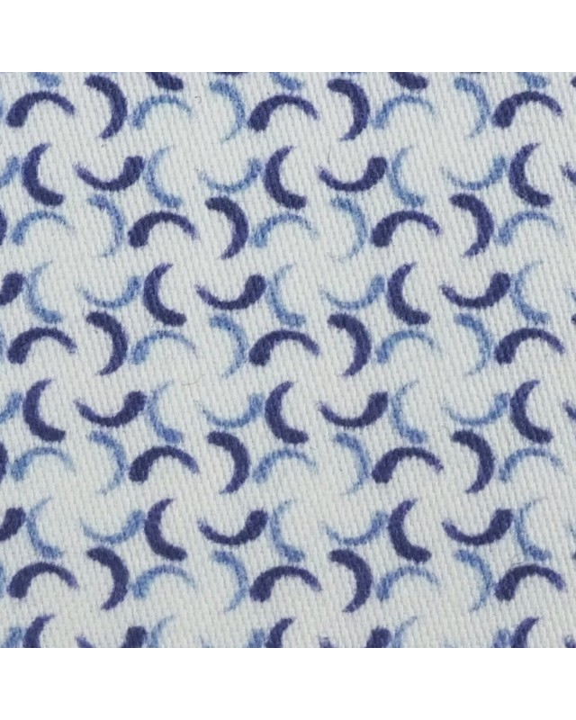 Blue PRT2378 - 100% cotton printed shirts