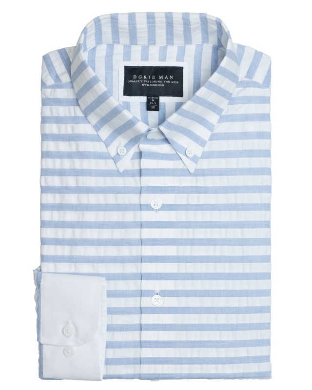 BLUE HORIZONTAL STRIPE SHIRT