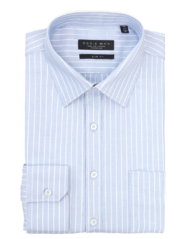 BLUE OXFORD STRIPE SHIRT