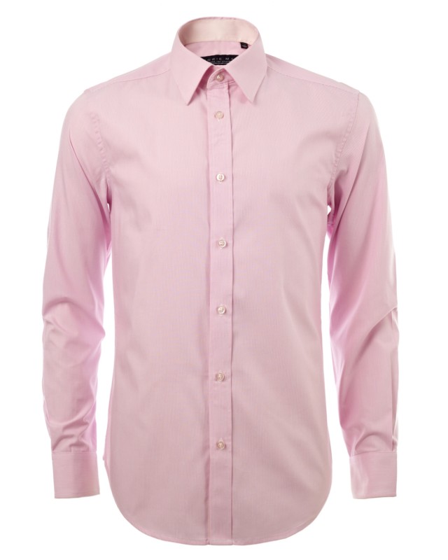 เสื้อเชิ้ตลายทางสีชมพู