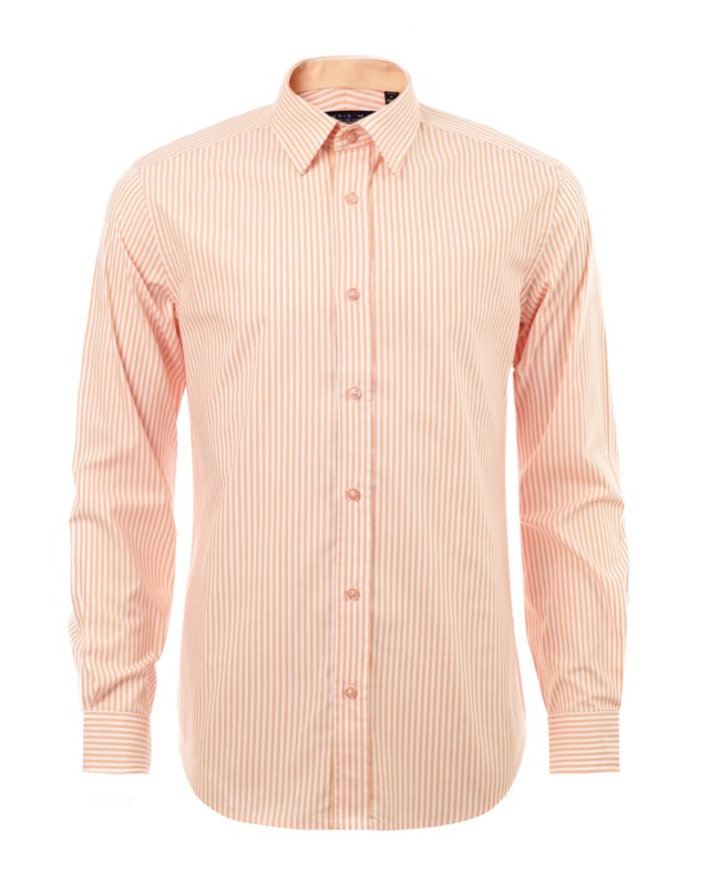 เสื้อเชิ้ตลายทางสีส้ม