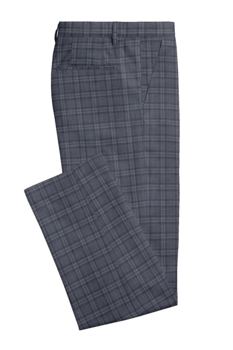 Grey 11500-46 - 100% Wool Super 150s Pants