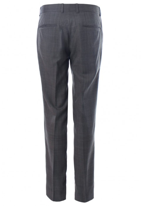 กางเกงทรงกระบอก ผ้าวูลทอลาย