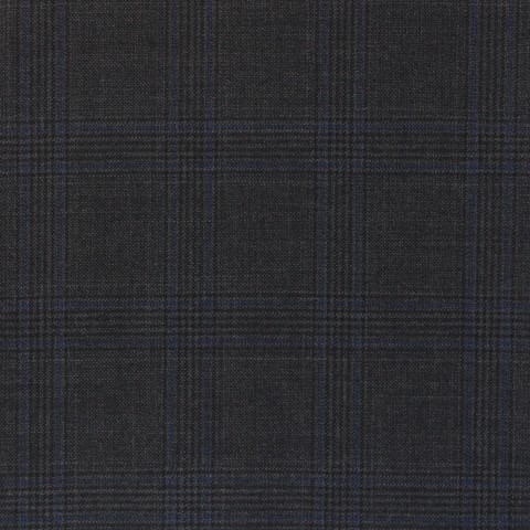 Dark Grey Navy Blue Checked Pants