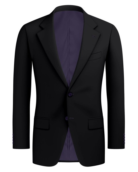 Black 21159-3 - 100% Wool Pants