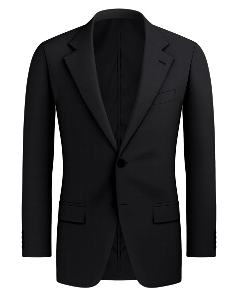 Black 21163-2 - 100% Wool Pants