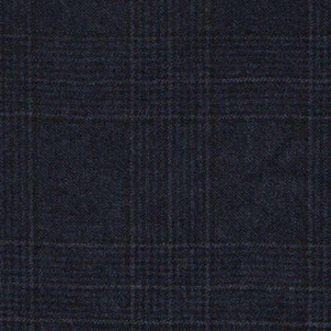 Blue Denim Checked Windows Flannel Pants