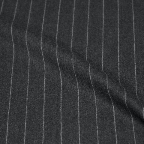 Medium Grey Chalk Striped Flannel Pants