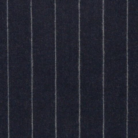 Navy Blue Chalk Striped Flannel Pants