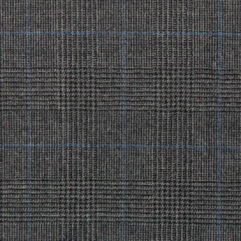 Medium Grey Blue Checked Windows Flannel Pants