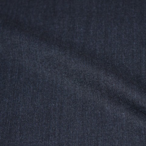 Blue Denim Textured Flannel Pants