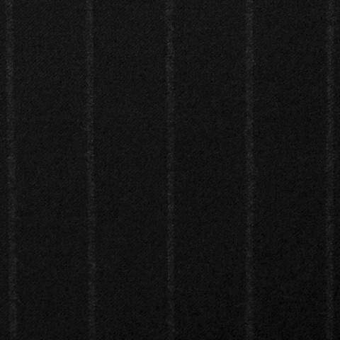 Black Big Chalk Striped Flannel Pants