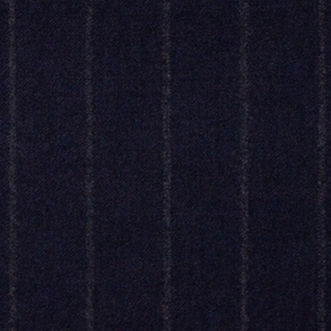 Navy Blue Big Chalk Striped Flannel Pants