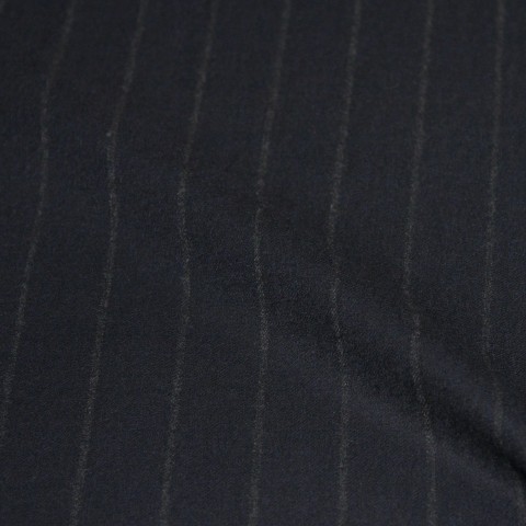 Navy Blue Big Chalk Striped Flannel Pants