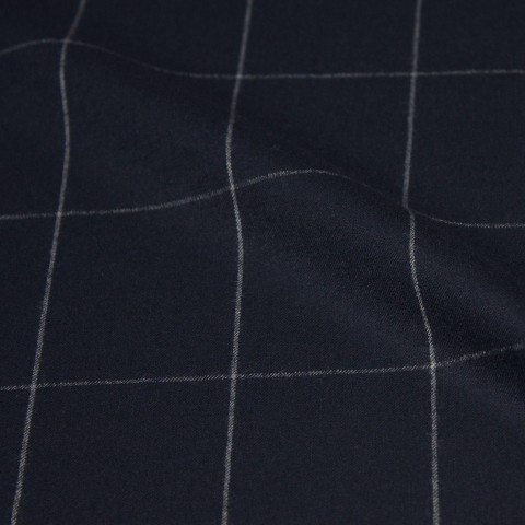 Navy Blue Big Windows Flannel Pants