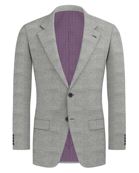 Grey 25013-12 - Wool Silk Linen Suit