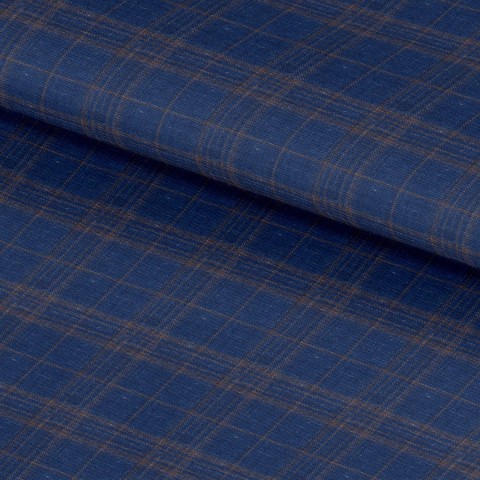 Blue 25033 - Wool Silk Linen Suit