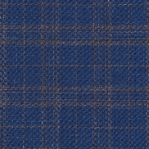 Blue 25033 - Wool Silk Linen Suit