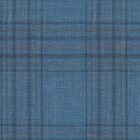 Blue 25079 - Wool Silk Linen Suit