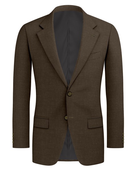 Brown 26000-21 - Wool Silk Linen Pants