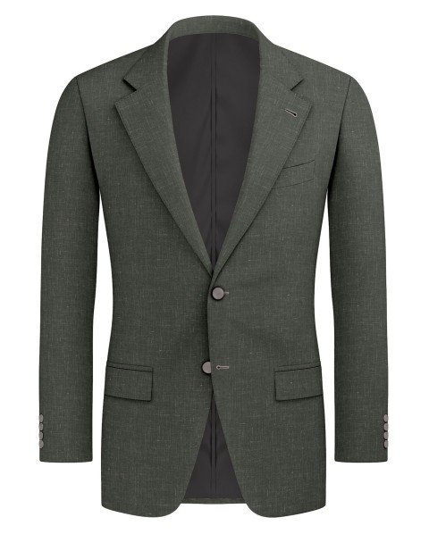 Green 26000-22 - Wool Silk Linen Pants