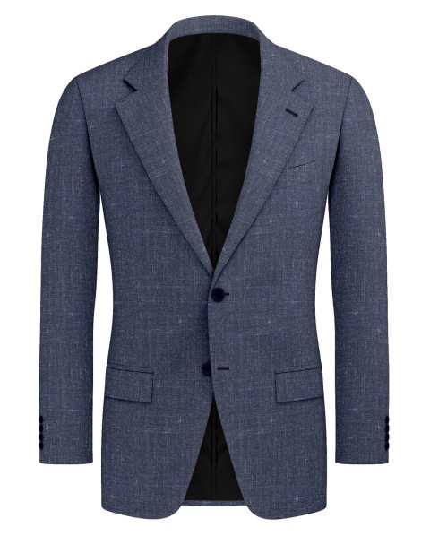Blue 26000-39 - Wool Silk Linen Pants