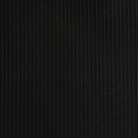 VERY DARK GREY (MOSTLY BLACK) PINSTRIPE THIN WOOL BLEND