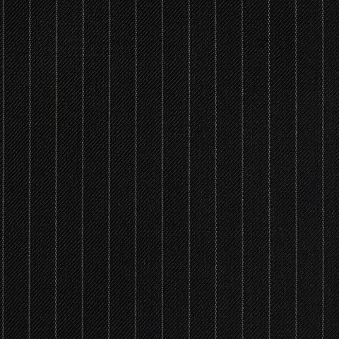BLACK PINSTRIPE WOOL BLEND