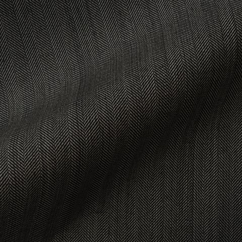 GREY HERRINGBONE WOOL BLEND