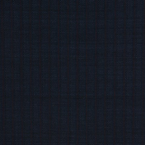 DARK BLUE & RED STRIPE WOOL BLEND