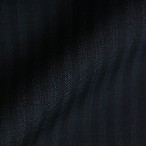 VERY DARK BLUE (MOSTLY BLACK) STRIPE WOOL BLEND