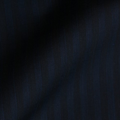 VERY DARK BLUE STRIPE WOOL BLEND