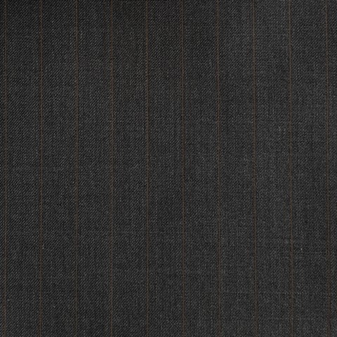 DARK GREY PINSTRIPE LARGE WOOL BLEND