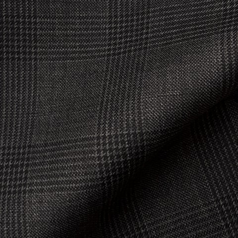 VERY DARK GREY (MOSTLY BLACK) GLEN CHECK WOOL BLEND