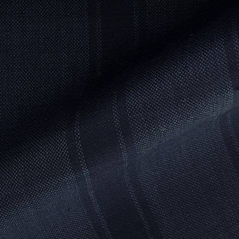 DARK BLUE TARTAN WOOL BLEND