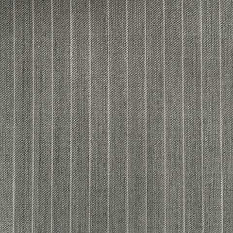 GREY CHALK STRIPE WOOL BLEND