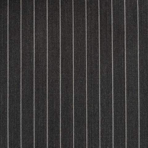 DARK GREY CHALK STRIPE WOOL BLEND