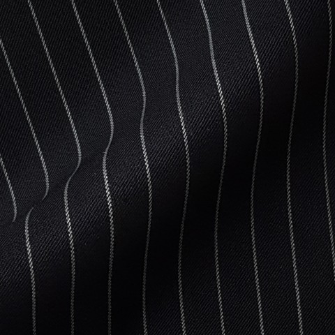 BLACK CHALK STRIPE WOOL BLEND