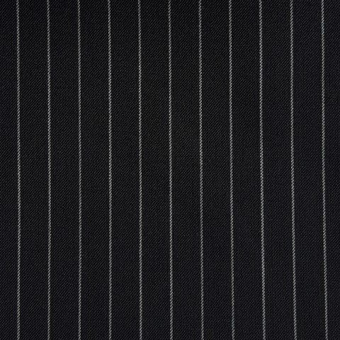 BLACK CHALK STRIPE WOOL BLEND