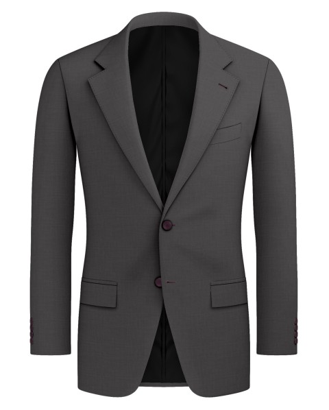 LIGHT TREE BARK SHARKSKIN WOOL BLEND PANTS