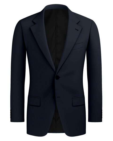 NAVY BLUE HERRINGBONE WOOL BLEND Suit