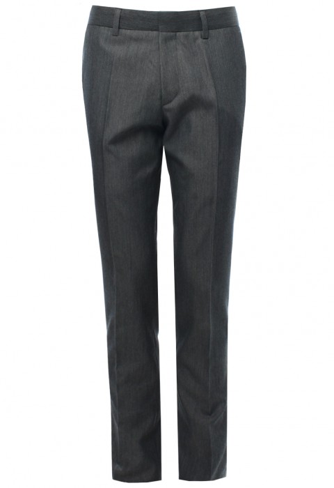 กางเกงขายาวสีเทา ผ้าทอพิเศษ